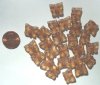 25 12mm Crystal & Antique Brown Butterfliy Beads